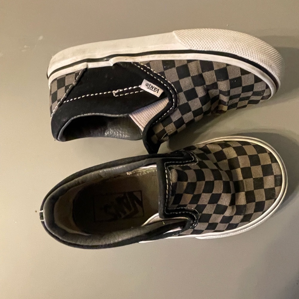 Toddler black/grey checkered vans - Picture 6 of 7